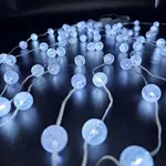 [PREZLLN252BL] Cortina 80 leds chato con forma de bolita (burbujas) 2*1m - Blanco