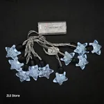 [PREZLLPG14BL] Guirnalda 10 led - Estrella transparente con cabezal negro (AA) Estándar