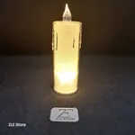 Vela con luz alta transparente x12u Estándar
