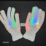[PREZLCGU051] Guantes de cotillón con luz en los dedos - Blanco