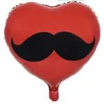 [PREZLA070] Globo Corazon con bigote 18" x50u Estándar