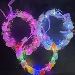 [PREZLCV0102MU] Corona de flores con luz x10 - Multicolor