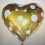 [PREZLA061] Globo Corazon con burbujas blancas 18" x50u estampado Estándar