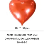 Globo Corazon 18" x50u - Negro