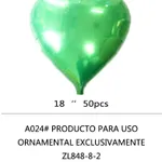 Globo Corazon 18" x50u - Verde