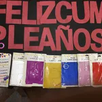 Feliz cumpleaños carton x12u - Rojo
