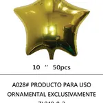 Globo Estrella 10" x50u - Dorado