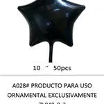 Globo Estrella 10" x50u - Negro