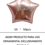 Globo Estrella 10" x50u - Rosa gold
