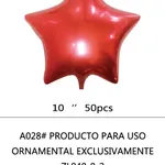 [PREZLGME11RJA028RJ] Globo Estrella 10" x50u - Rojo