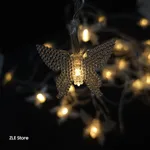 [PREZLLN309BL] 28 led - Mariposas con perlas 220v - Blanco