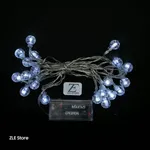[PREZL8602BLZLE0201BLZLELPG08BL] Guirnalda 20 led - Bolitas transparentes (AA) - Blanco