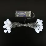 [PREZLLPG07BL] Guirnalda 20 led - Bolitas blanca (AA) - Blanco