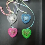 Colgante con luz corazon transparente perlado x48u Estándar