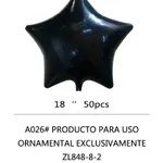 Globo Estrella 18" x50u - Negro