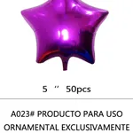 Globo Estrella 5" x50u - Fucsia