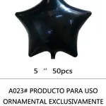 Globo Estrella 5" x50u - Negro