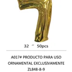 Globo Número dorado 32" x50u - 7