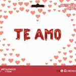 Globo frase Te Amo 16"x12 - Dorado