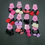 Colita para pelo con rosa x12u Estándar