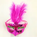 [PREZLZL823101] Antifaz con plumas con brillantina x12