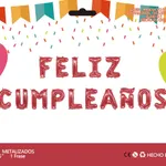 Globo frase "FELIZ CUMPLEAÑOS" - Rojo