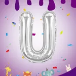 Globo letras plateadas 16" x12u - U