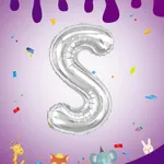 Globo letras plateadas 16" x12u - S