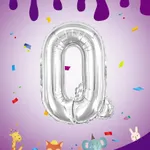 Globo letras plateadas 16" x12u - Q