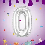 Globo letras plateadas 16" x12u - O