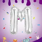 Globo letras plateadas 16" x12u - M