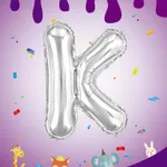 Globo letras plateadas 16" x12u - K