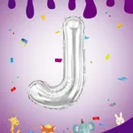 Globo letras plateadas 16" x12u - J