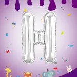 Globo letras plateadas 16" x12u - H