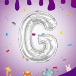 Globo letras plateadas 16" x12u - G