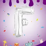Globo letras plateadas 16" x12u - F