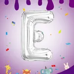 Globo letras plateadas 16" x12u - E