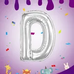 Globo letras plateadas 16" x12u - D