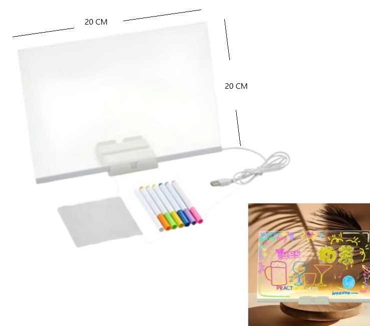 PIZARRA MAGICA 20X20 C/LUZ LED