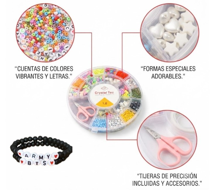 KIT PARA HACER PULSERA 2400 PCS