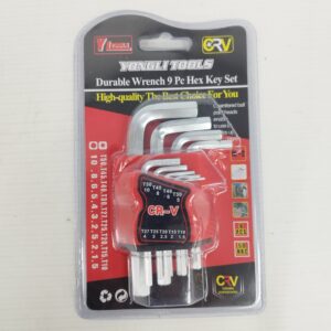 SET LLAVES ALLEN {WD1343} HEXAGONAL 9 PCS CORTO