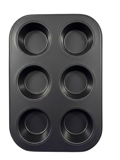 [PREPLNEGPLP6] [PLP6] Molde de Mufins Teflon N6