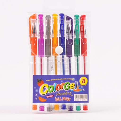 [PREPLNEGLAPICERASCOLORGELX8] Lapiceras ColorGel x8