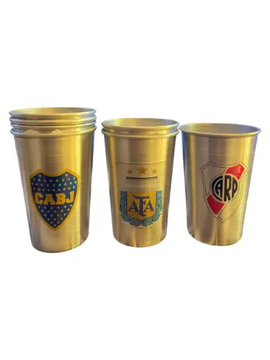[PRECYNEGVASOALUMINIOBOCARIVERAFA] Vaso aluminio Boca/River/AFA