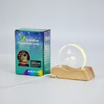 Lámpara transparente de cristal redonda 3D