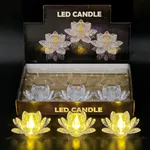 [PREZLLPV42011] Vela flor de loto con luz x6