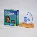 Lámpara de cristal redonda 3D 8x9cm