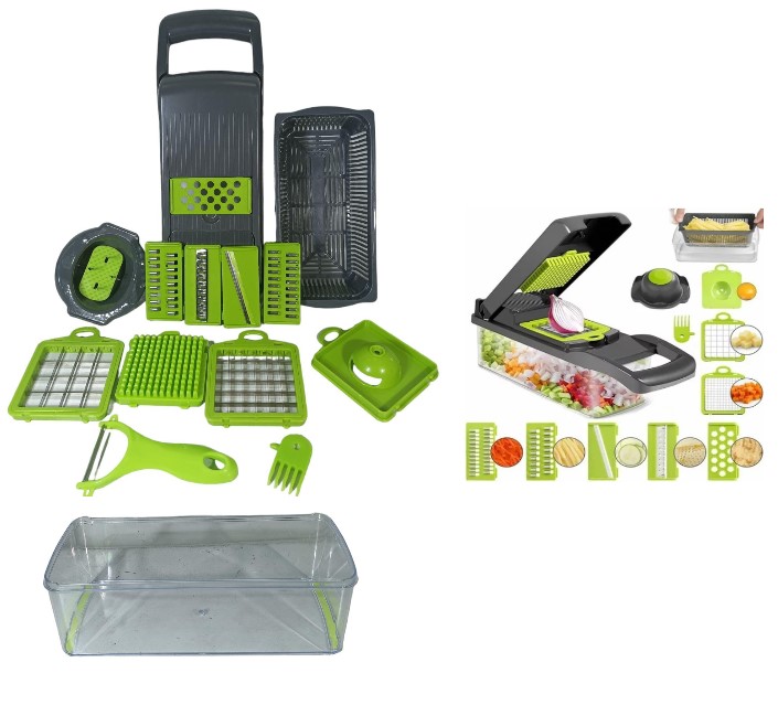 [PREIT6228] RAKA1 MANDOLINA PICADOR DE VERDURAS 16PCS