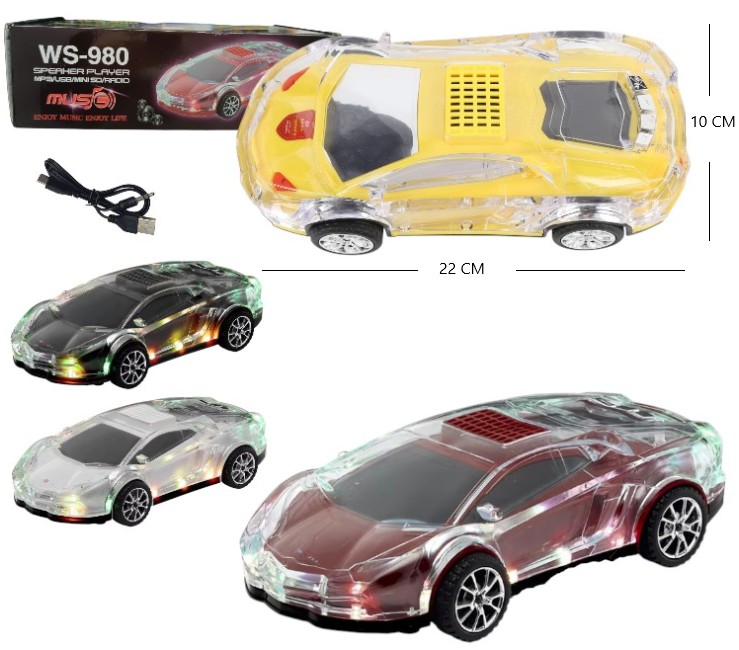 [PREITWS980] AUTO DEPORTIVO PARLANTE BT USB/SD WS-380