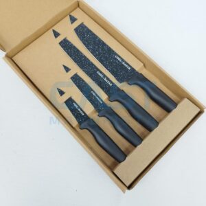 JUEGO DE CUCHILLO P/ COCINA 4PCS NEGRO EN CAJA